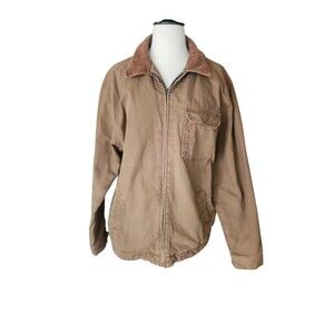 Faded Glory Originals Vintage 90s Canvas Jacket Mens Medium Brown Utility Work